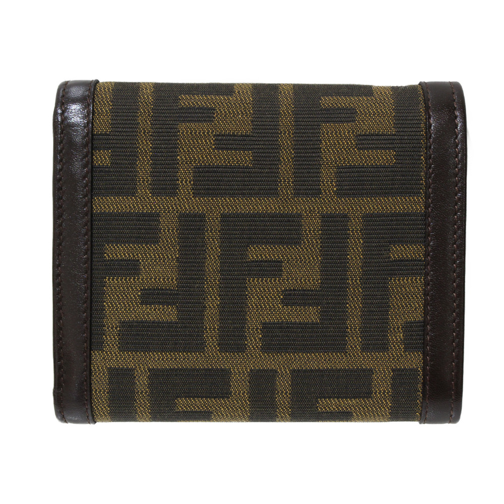 Fendi Zucca Tri-Fold Folding Compact Wallet Brown - image 2